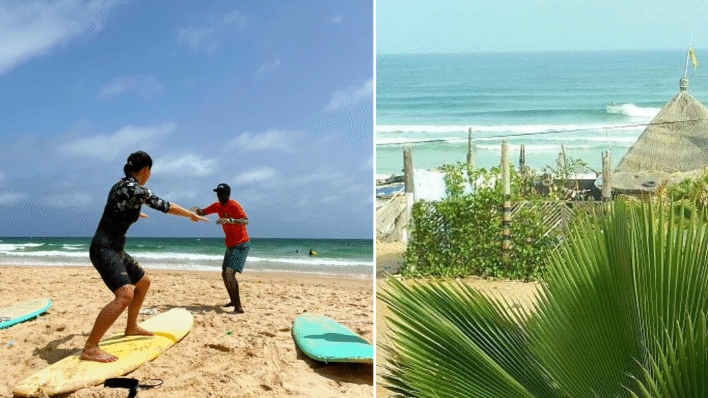 Faire du surf au Sénégal