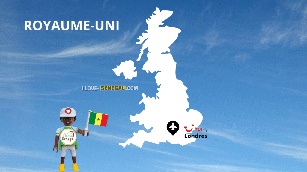 Les cartes des vols Europe Sénégal