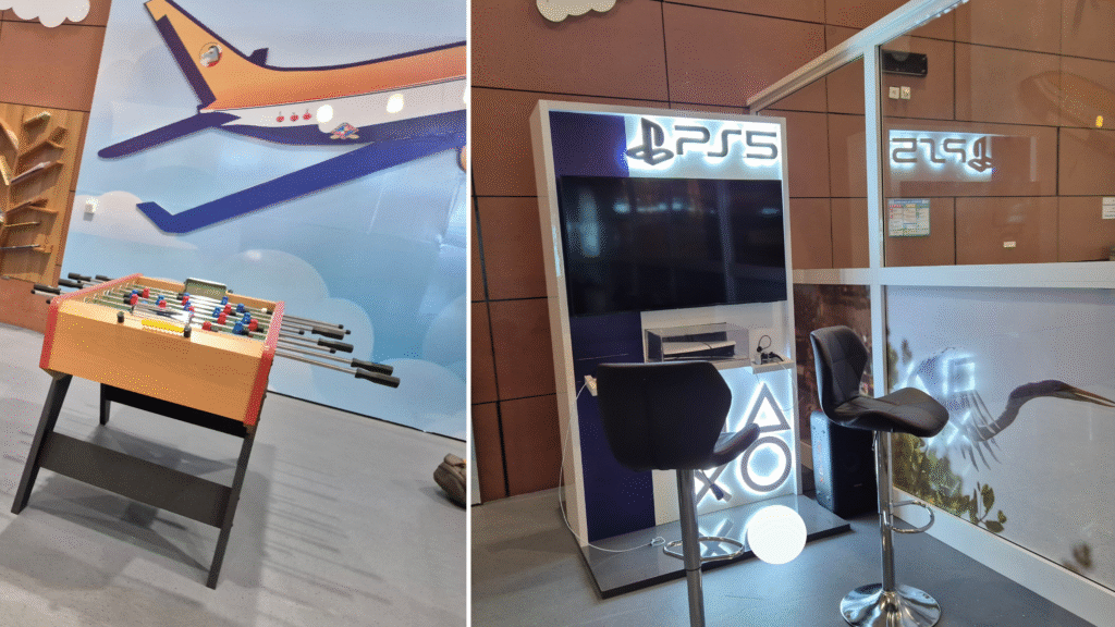 Les services de l'AIBD (jeux-fumoir-prière)