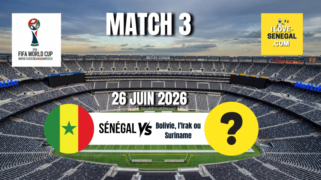 Programme du Sénégal-Coupe du monde 2026
