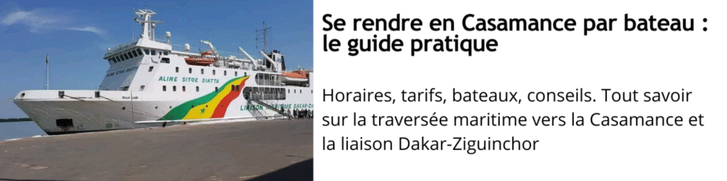 Bateau Dakar-Ziguinchor : la plateforme BATOBI pour réserver en ligne